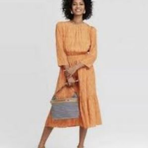 A New Day, 3/4 sleeve tiered midi dress, size L